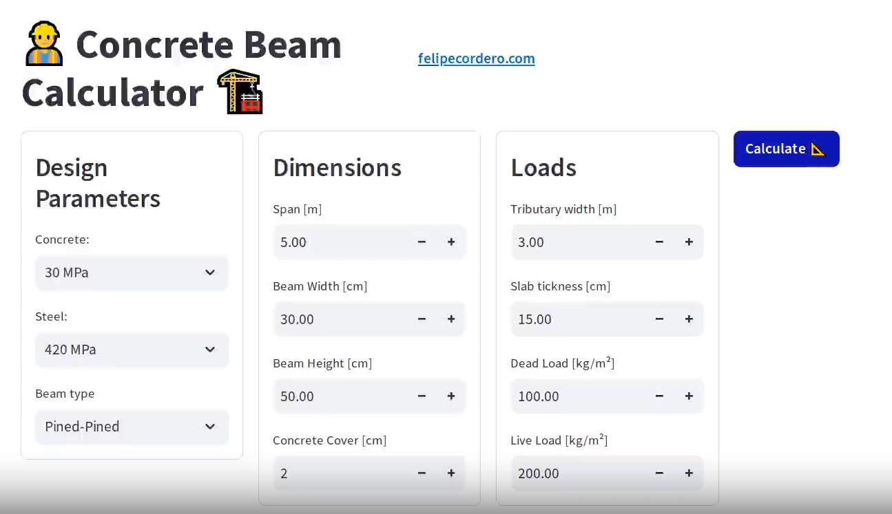 Concrete Beam Designer